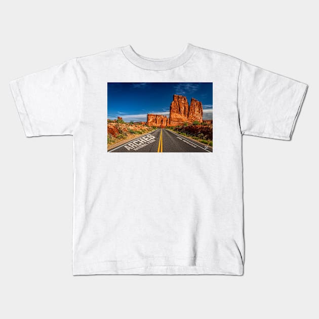 Arches National Park Moab Utah Kids T-Shirt by Gestalt Imagery